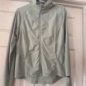 Avia Light Sage Green Thin Zip up with Thumb holes